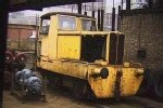 Shunter stabled inside Southall Works; photo by Bill Cottrell (98k)